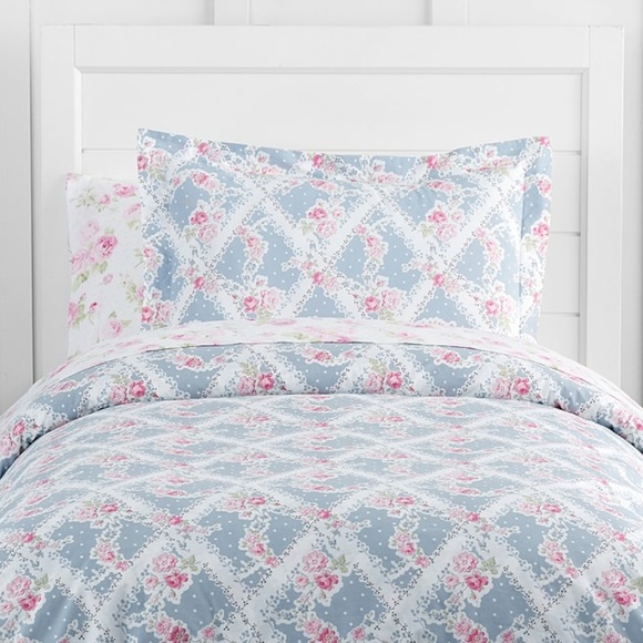 Pottery Barn Kids Sadie Trellis Twin Duvet NWOT - Picture 1 of 1